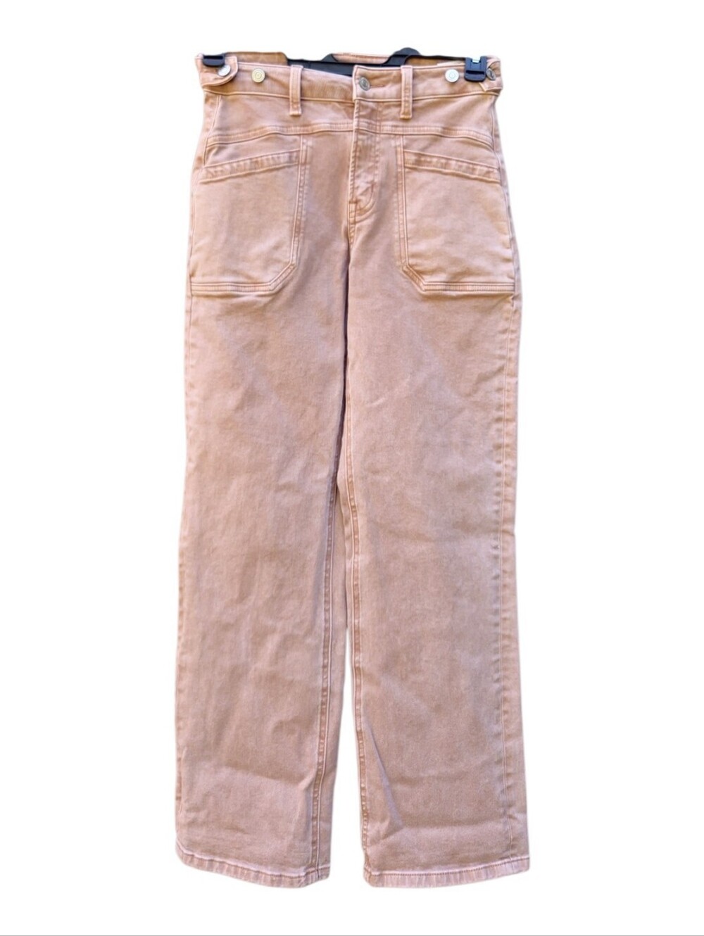 Dayna Flying Monkey Jeans Brown Sugar 24 Utility Pockets High Waist Straight - Picture 2 of 7